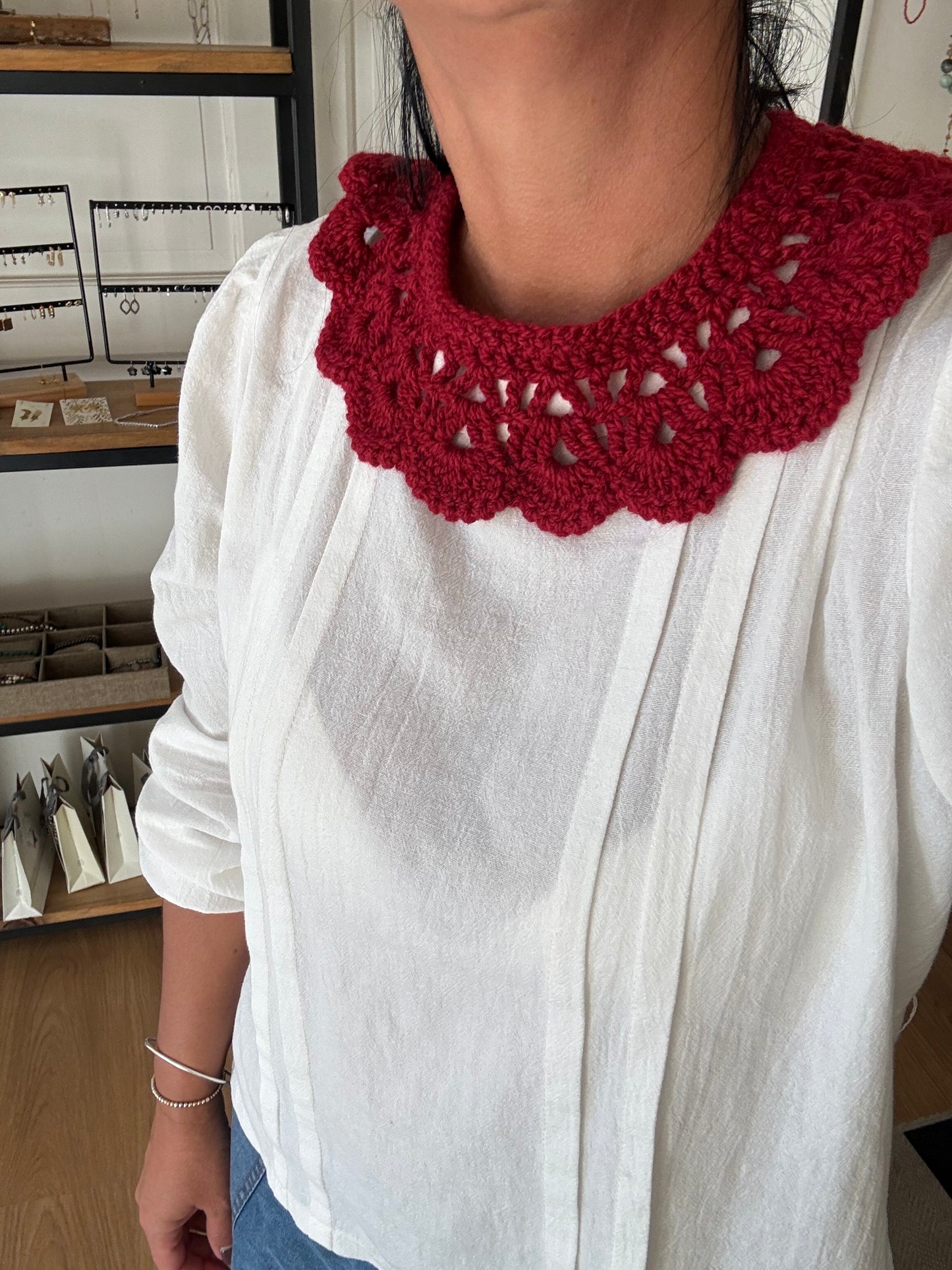 Cuello Ronda Crochet de Lana | Cuello Tejido Elegante y Cálido