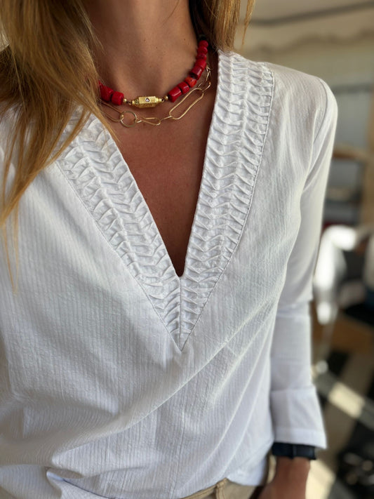 blusa Valencia - escote V